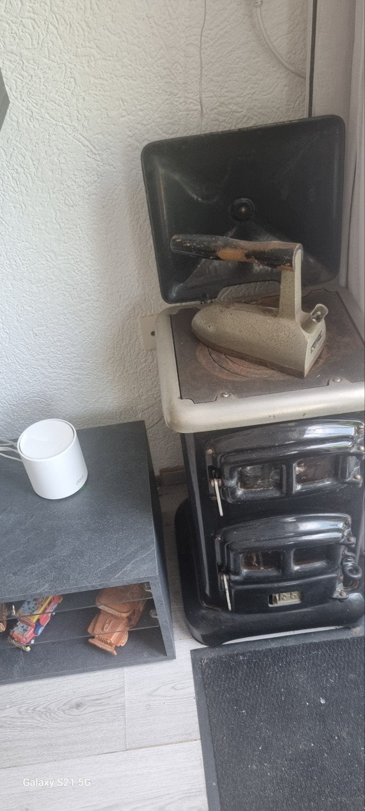 Nostalgische kolen kachel - decoratief object, Gebruikt, Overige brandstoffen, Ophalen of Verzenden, Vrijstaand