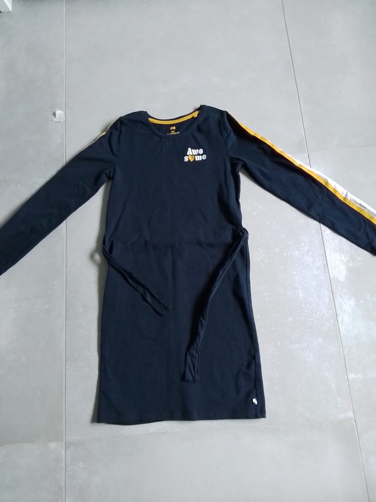 Izgst blauwe jurk WE mt 134-140, Kinderen en Baby's, Kinderkleding | Maat 134, WE, Meisje, Ophalen of Verzenden, Zo goed als nieuw