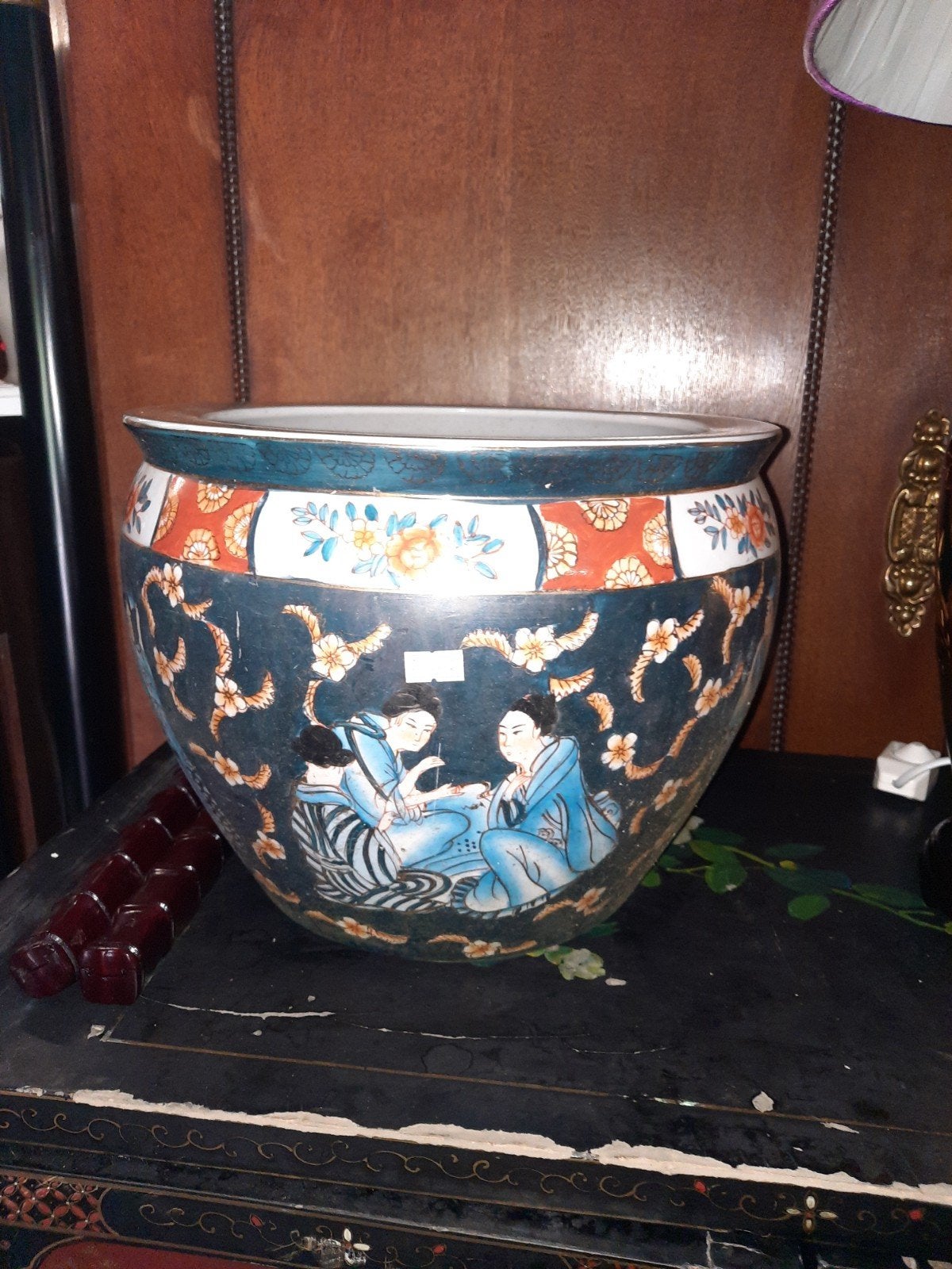 Antieke Chinese porseleinen bloempot, Ophalen of Verzenden
