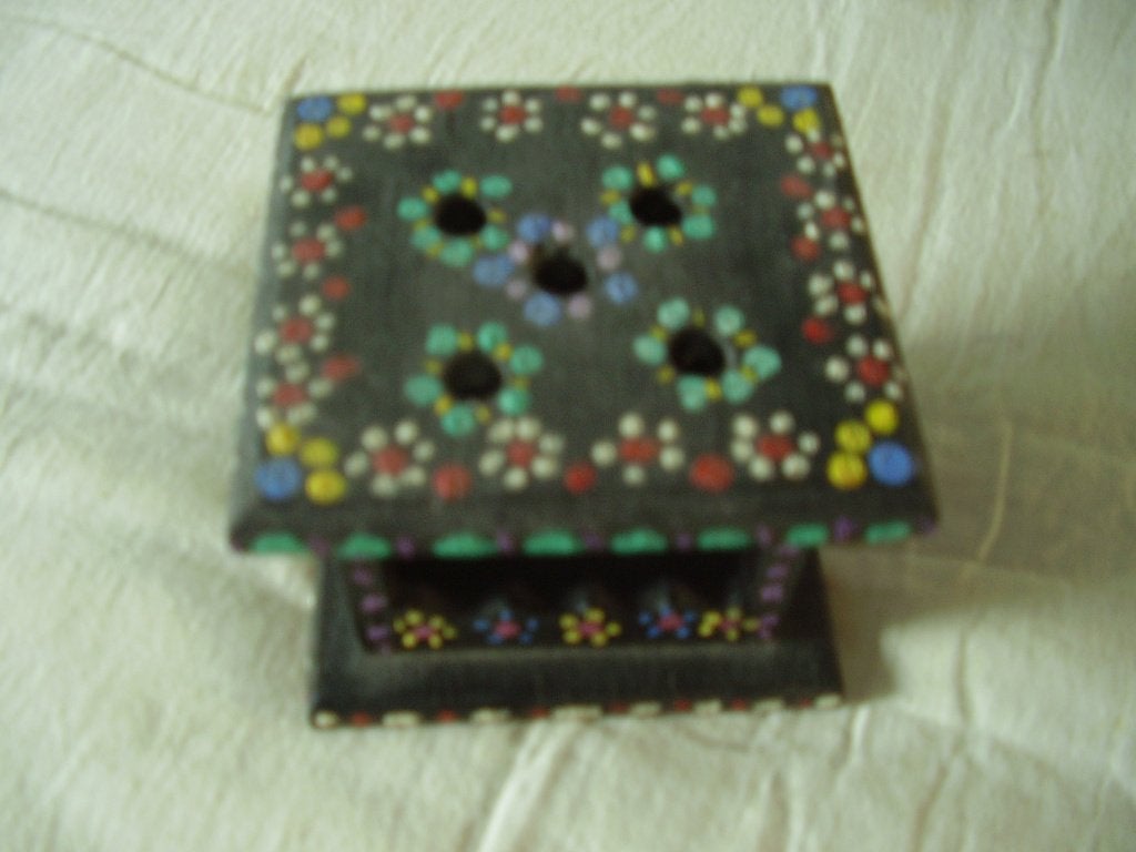stoof hout antiek makkum miniatuur schilderwerk kunst sfeer, Ophalen of Verzenden