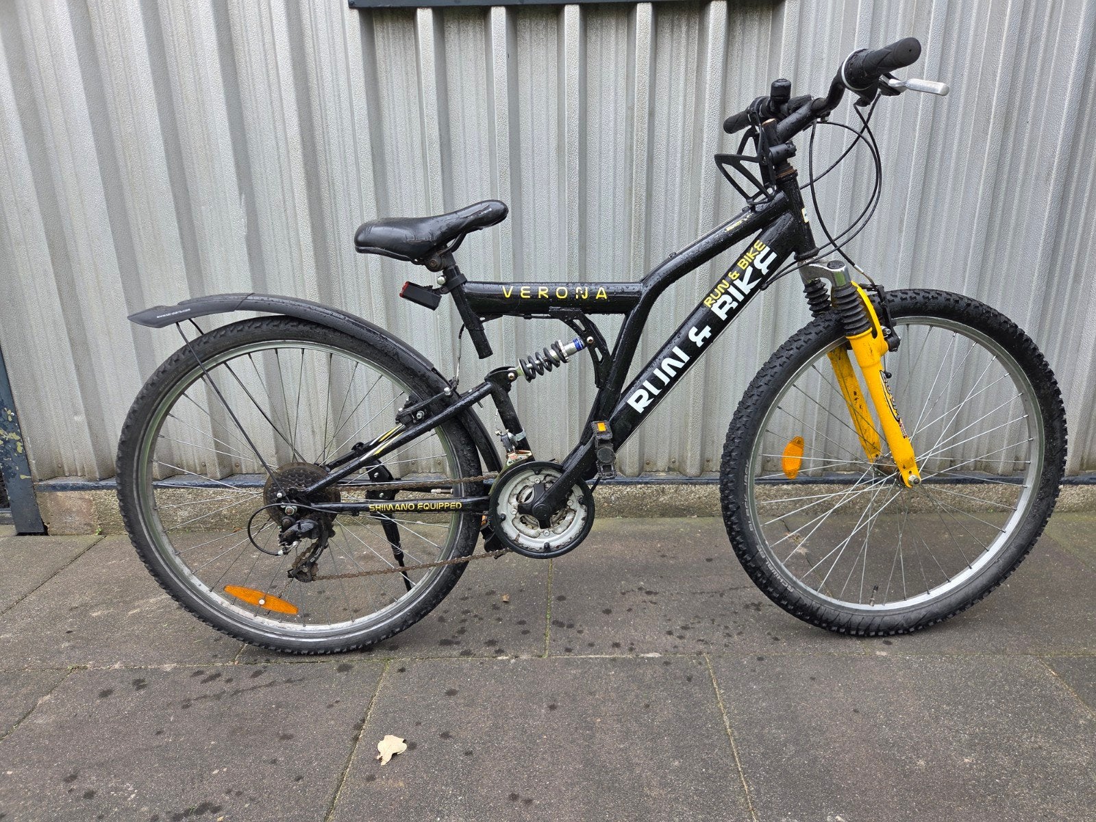 Run & Bike Verona Mountainbike - Zwart/Geel, Fietsen en Brommers, Gebruikt, 53 tot 57 cm, Ophalen, Overige merken