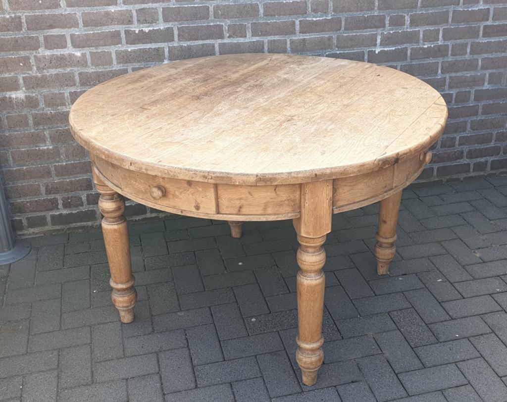Houten ronde tafel, Antiek en Kunst, Antiek | Meubels | Tafels, Ophalen