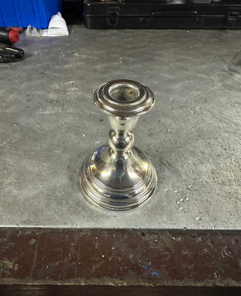 Zilveren kandelaar 925 massief, Ophalen of Verzenden, Zilver