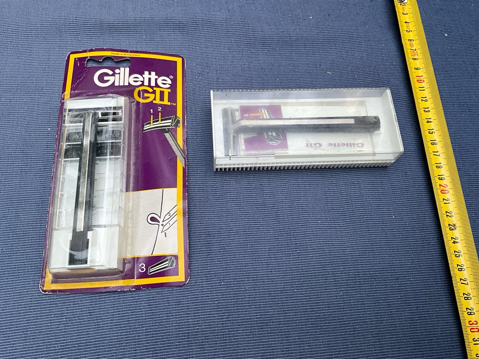 Gillette GII Scheermesjes en Houder - Nieuw vintage, Ophalen of Verzenden, Nieuw, Gehele gezicht, Verzorging