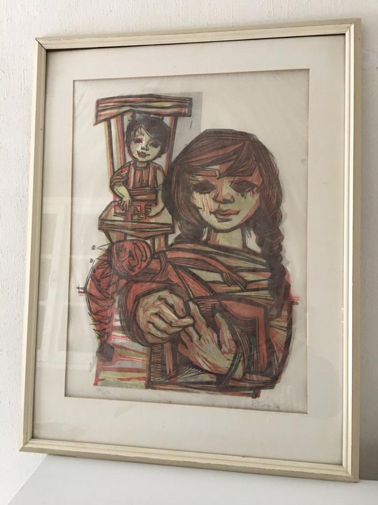 Jaren 70 litho van R. Cox, Ophalen of Verzenden