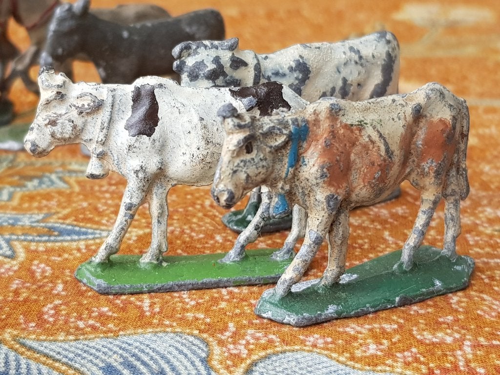 37 delig antiek boerderij speelgoed uit Engeland van tin., Ophalen of Verzenden