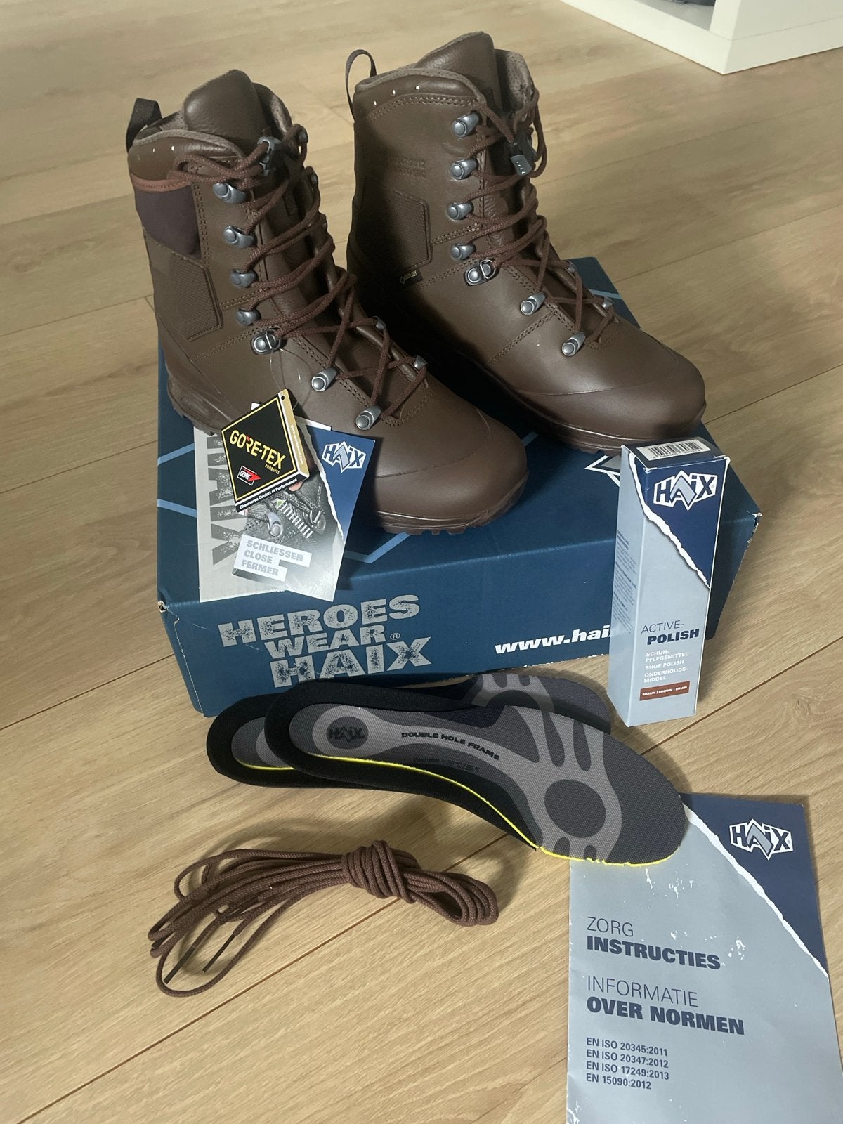 Nieuwe HAIX Gore-Tex Militaire/Wandelschoenen Maat 42 (265B), Ophalen of Verzenden, Nieuw, Bruin, Wandelschoenen of Bergschoenen