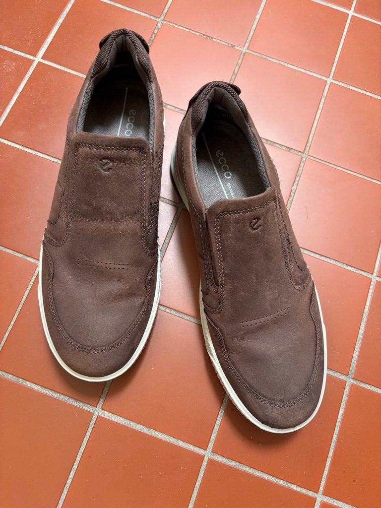 Ecco, instap herenschoenen maat 42, Loafers, Bruin, Ophalen of Verzenden, Zo goed als nieuw