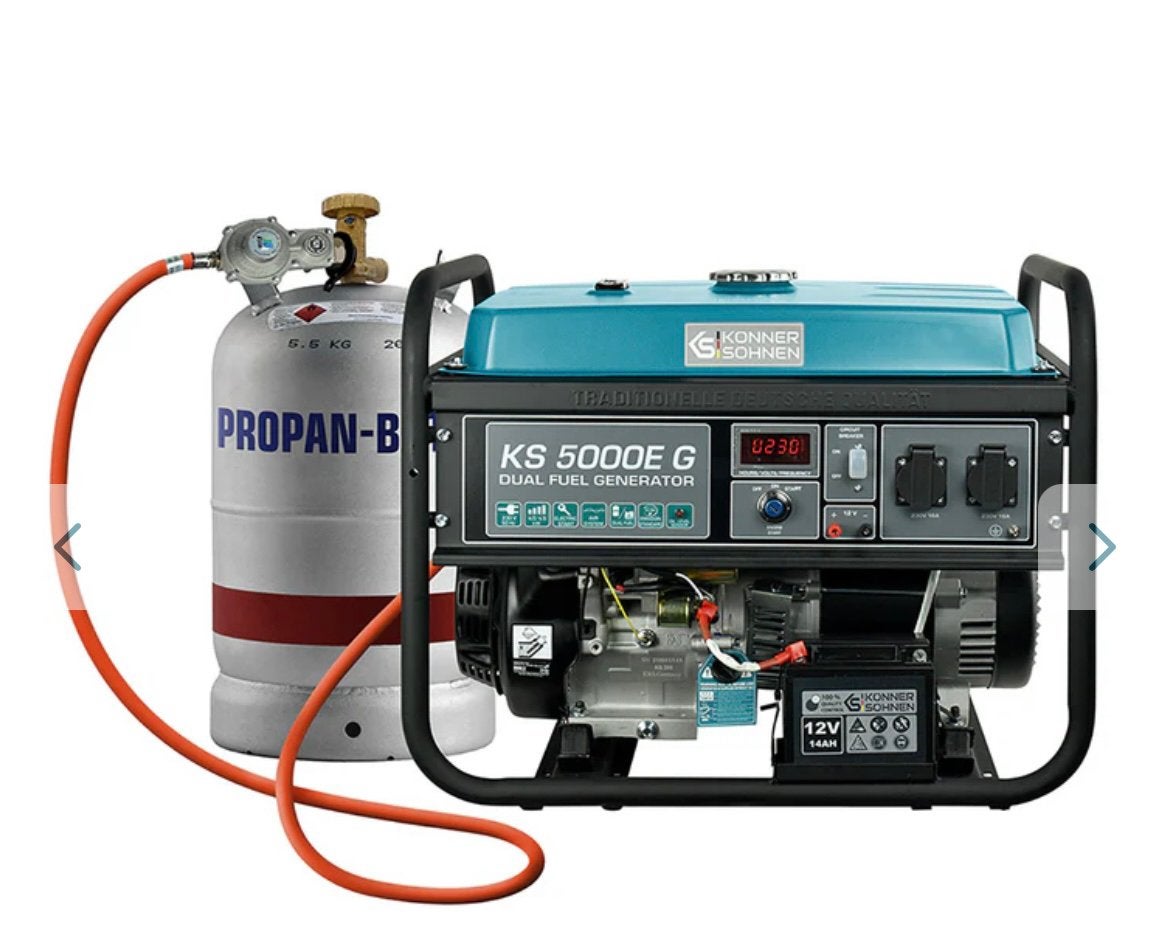 LPG/Benzine Generator "Könner & Söhnen" KS 5000E G  1, Ophalen, Nieuw