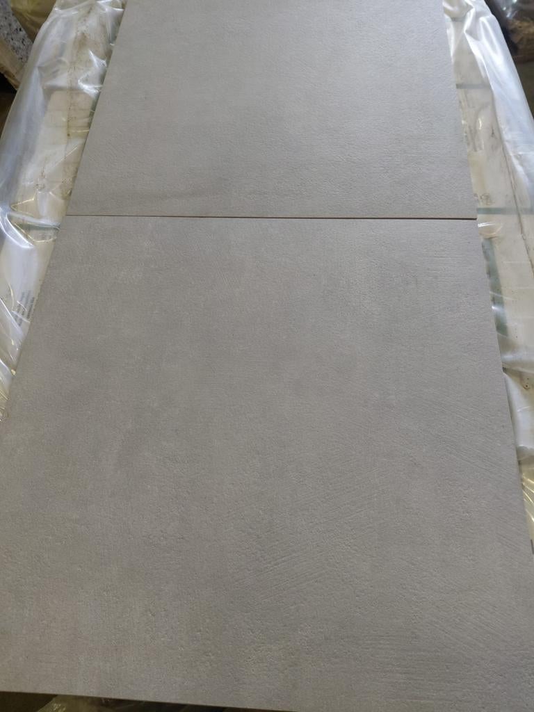 Restpartij keramische 60x60x2 licht grijs tuintegels A-keus, Ophalen, Nieuw, Keramiek, Terrastegels