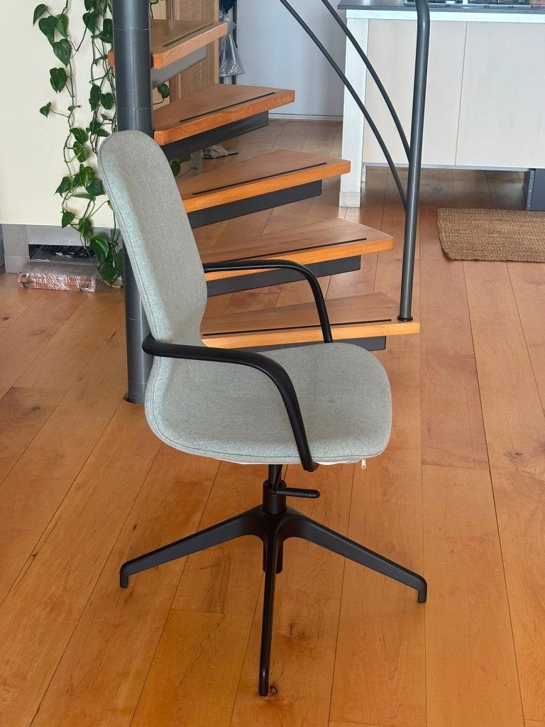 IKEA LÅNGFJÄLL bureaustoel grijs, Ophalen, Zo goed als nieuw, Grijs, Bureaustoel