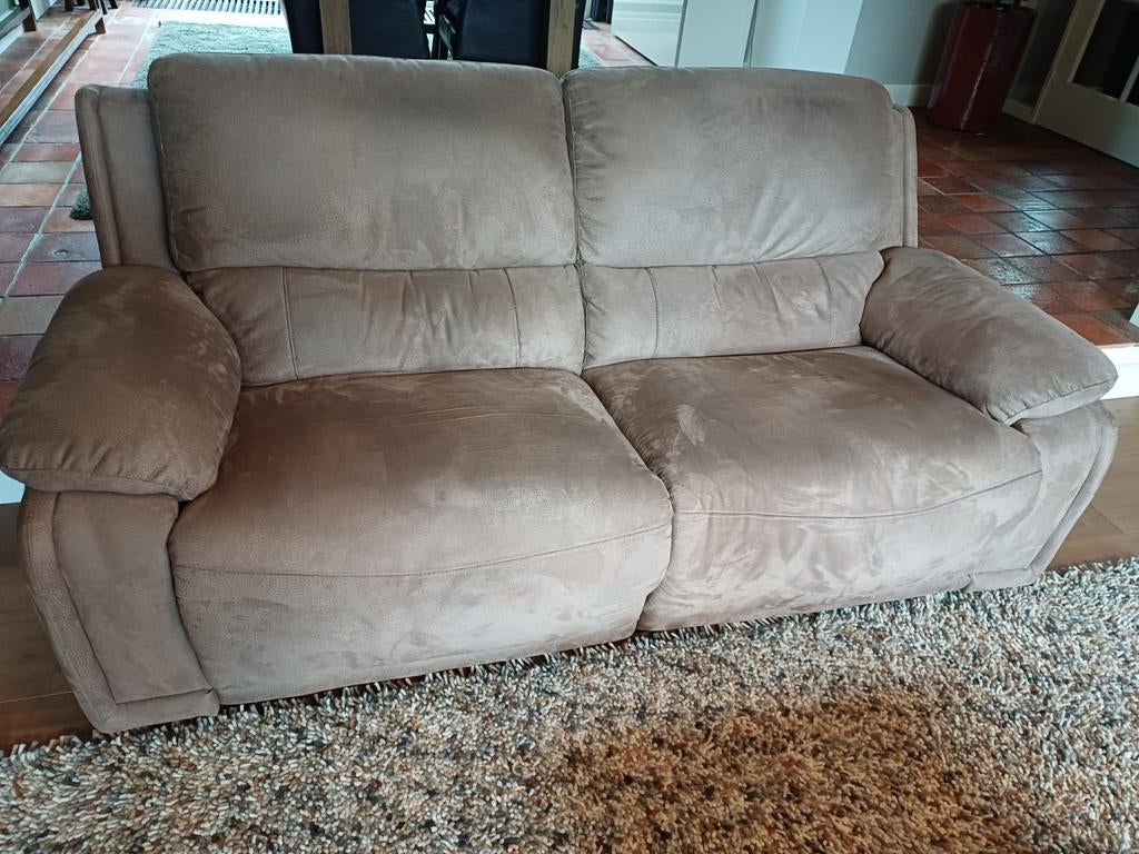 Bank kleur taupe, Ophalen, Zo goed als nieuw, 75 tot 100 cm