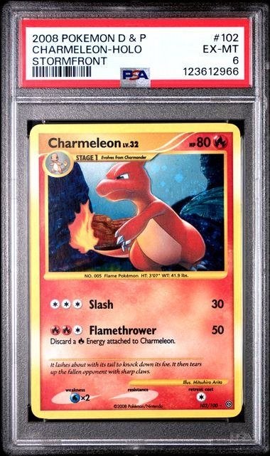 Pokémon Charmeleon 102/100 – Stormfront – PSA 6, Ophalen of Verzenden, Nieuw, Losse kaart, Foil