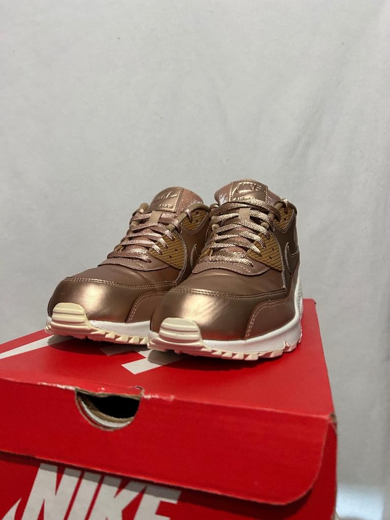 BIJNA NIEUW Maat 43  Nike Air Max 90 Premium Metallic Bronze, Overige kleuren, Verzenden, Nike, Nike