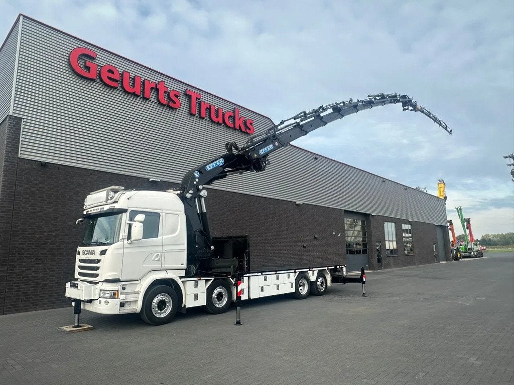 Scania G490 LB8X2*6HNB MET EFFER 955/8S +JIB 6S KRAAN / KRAN, Automaat, Euro 6, Scania, Wit