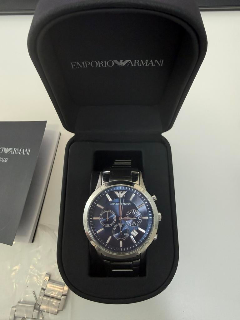 Emporio Armani AR2448 compleet in doos nette staat, Sieraden, Tassen en Uiterlijk, Horloges | Heren, Ophalen of Verzenden, Gebruikt