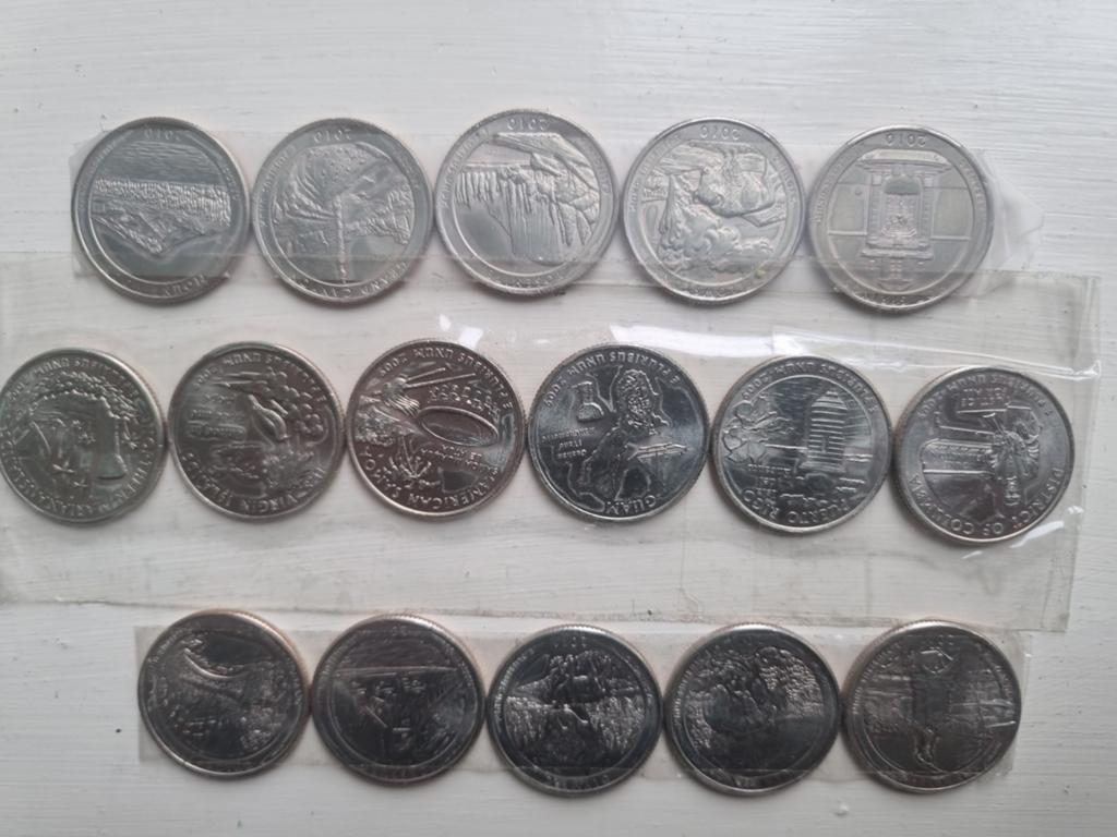 16 x quarter dollar, Ophalen of Verzenden, Noord-Amerika