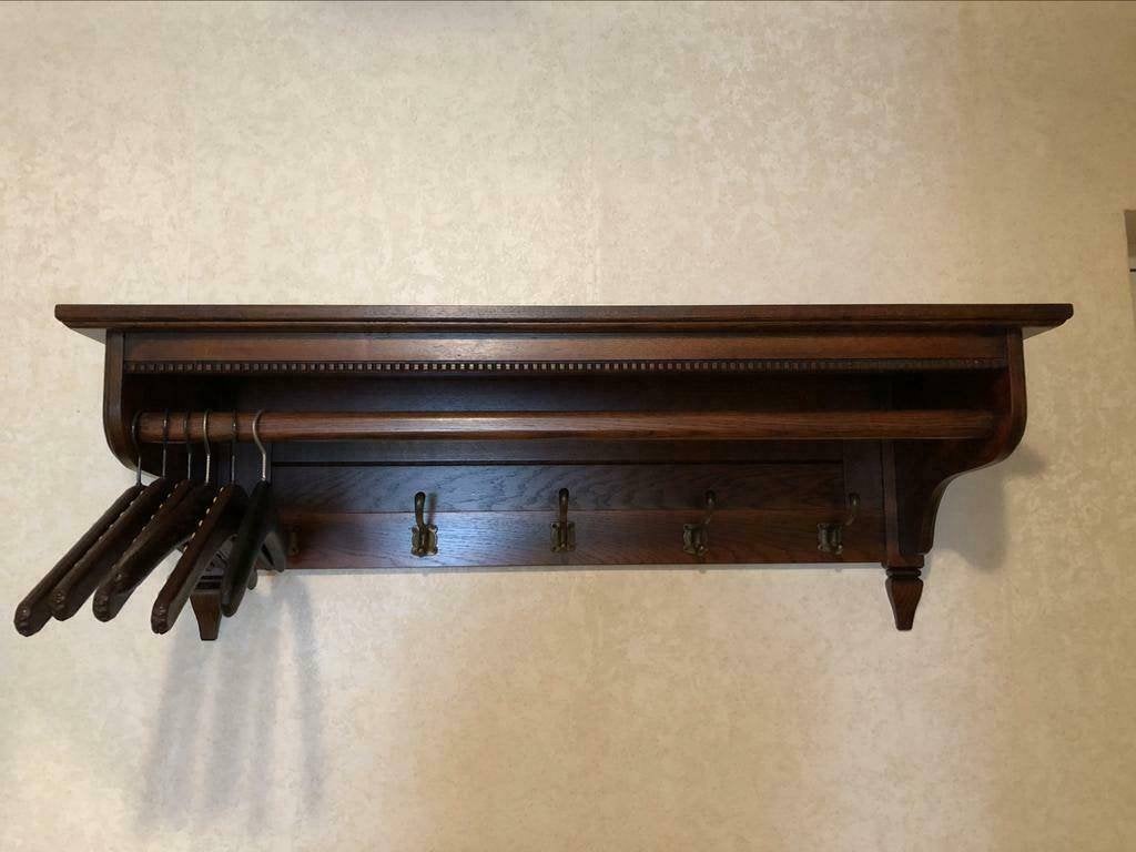 Kapstok eiken B100 x D35 x H35, Huis en Inrichting, Zo goed als nieuw, Minder dan 100 cm, Hout, Ophalen