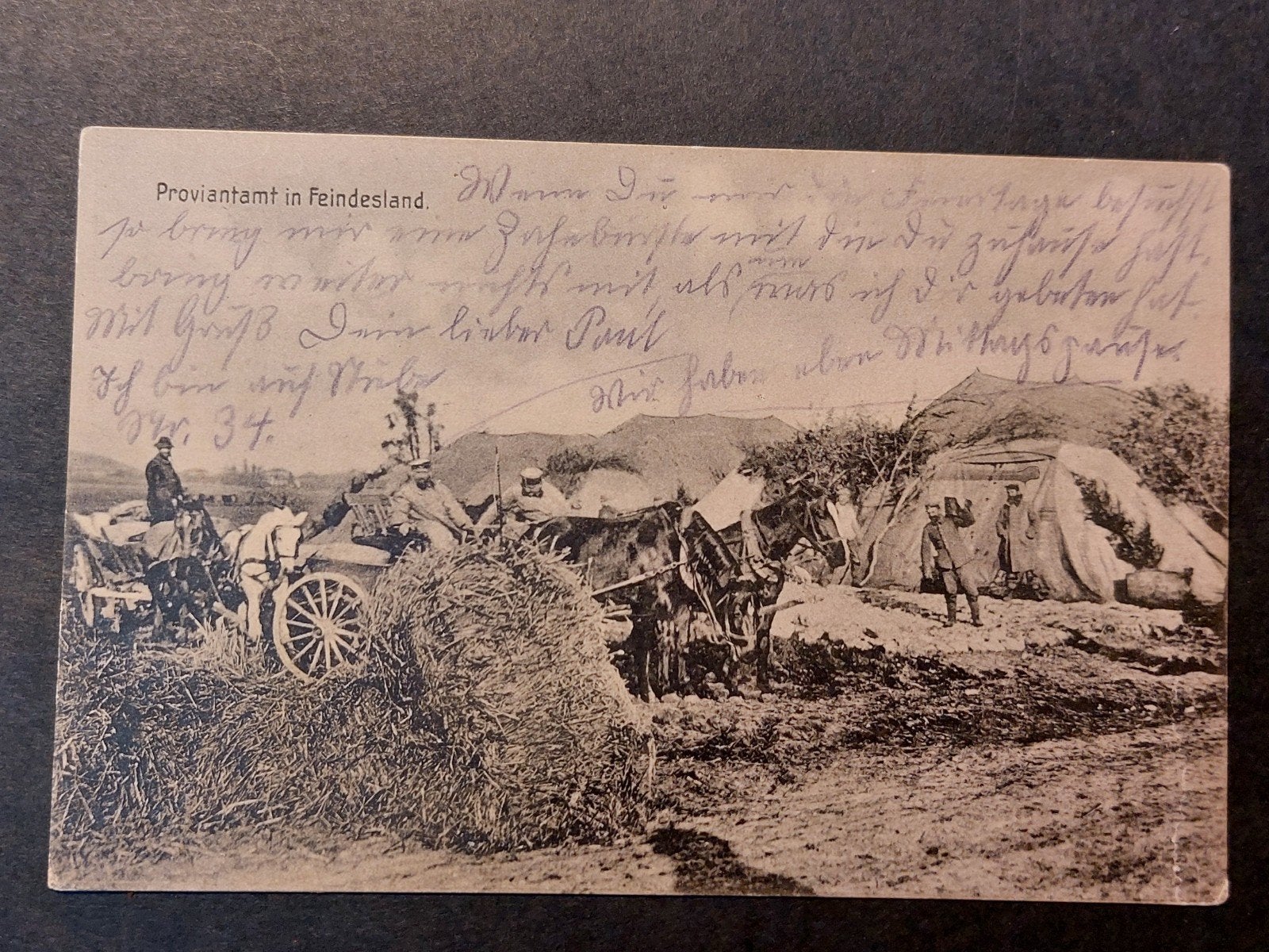WOI Ansichtkaart Duitsland: Voedselbevoorrading Oostfront, Verzamelen, Ansichtkaarten | Buitenland, Gelopen, Duitsland, Voor 1920