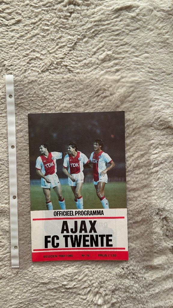 Officieel programma boekje Ajax 1985-1986, Ophalen of Verzenden, Zo goed als nieuw, Ajax, Boek of Tijdschrift