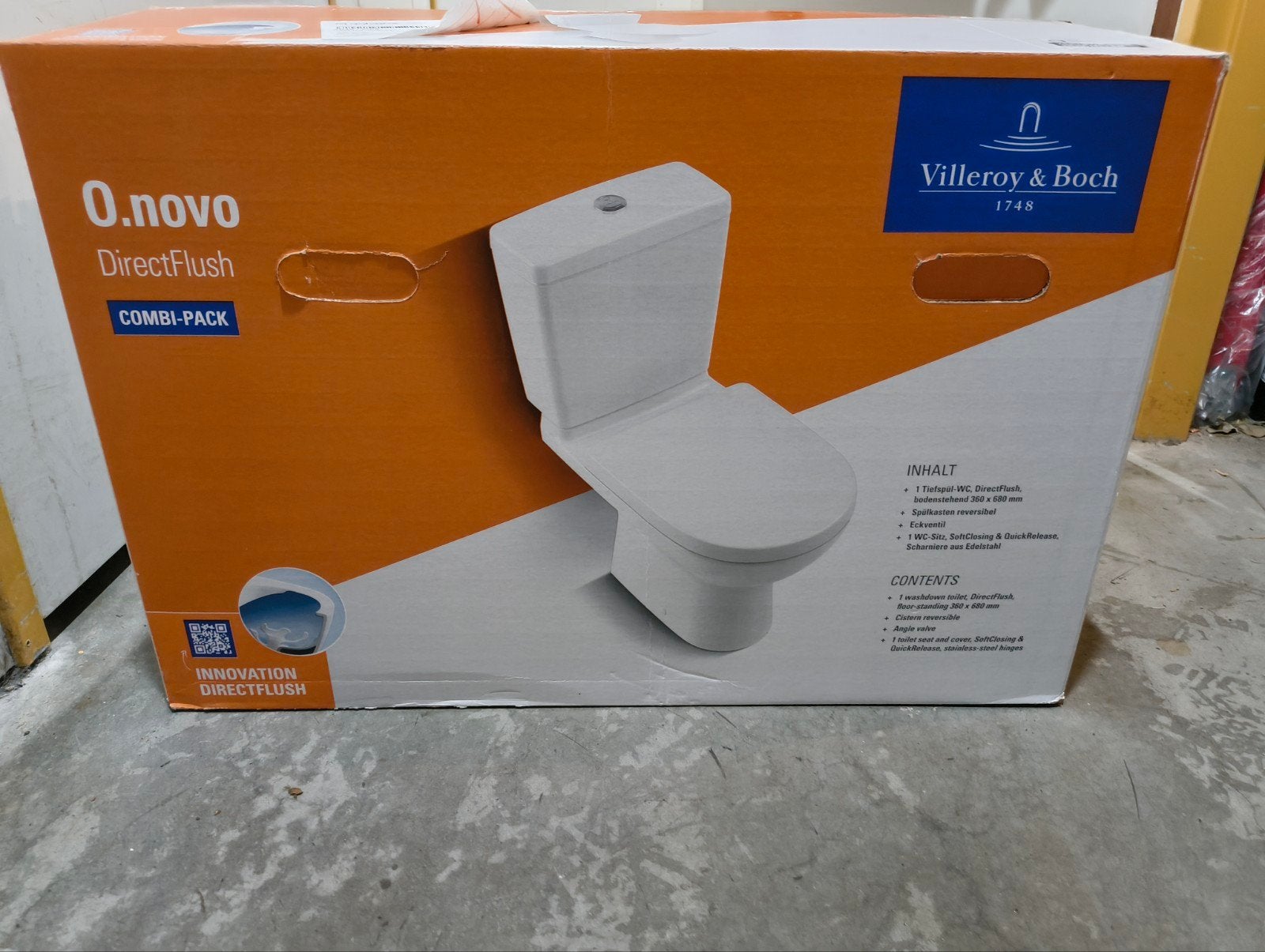 Villeroy & Boch O.novo DirectFlush Toilet Combi-Pack, Ophalen, Nieuw, Toilet