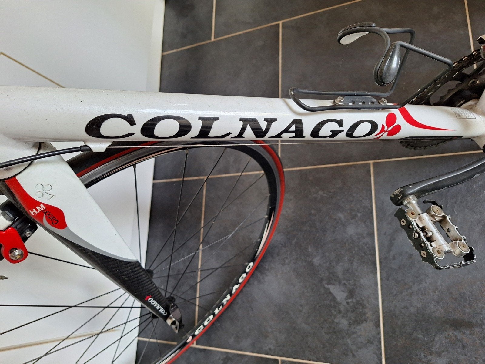 Colnago racefiets - Wit/Rood - gebruikt,13 jaar oud, 28 inch, Gebruikt, Aluminium, Meer dan 20 versnellingen