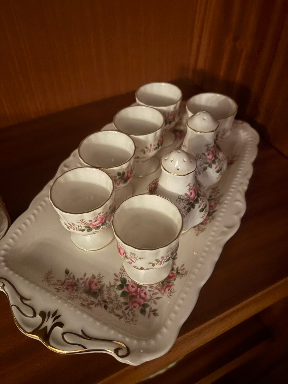 Royal Albert Lavender Roses Eierdopjes en Peper/Zout, Ophalen of Verzenden