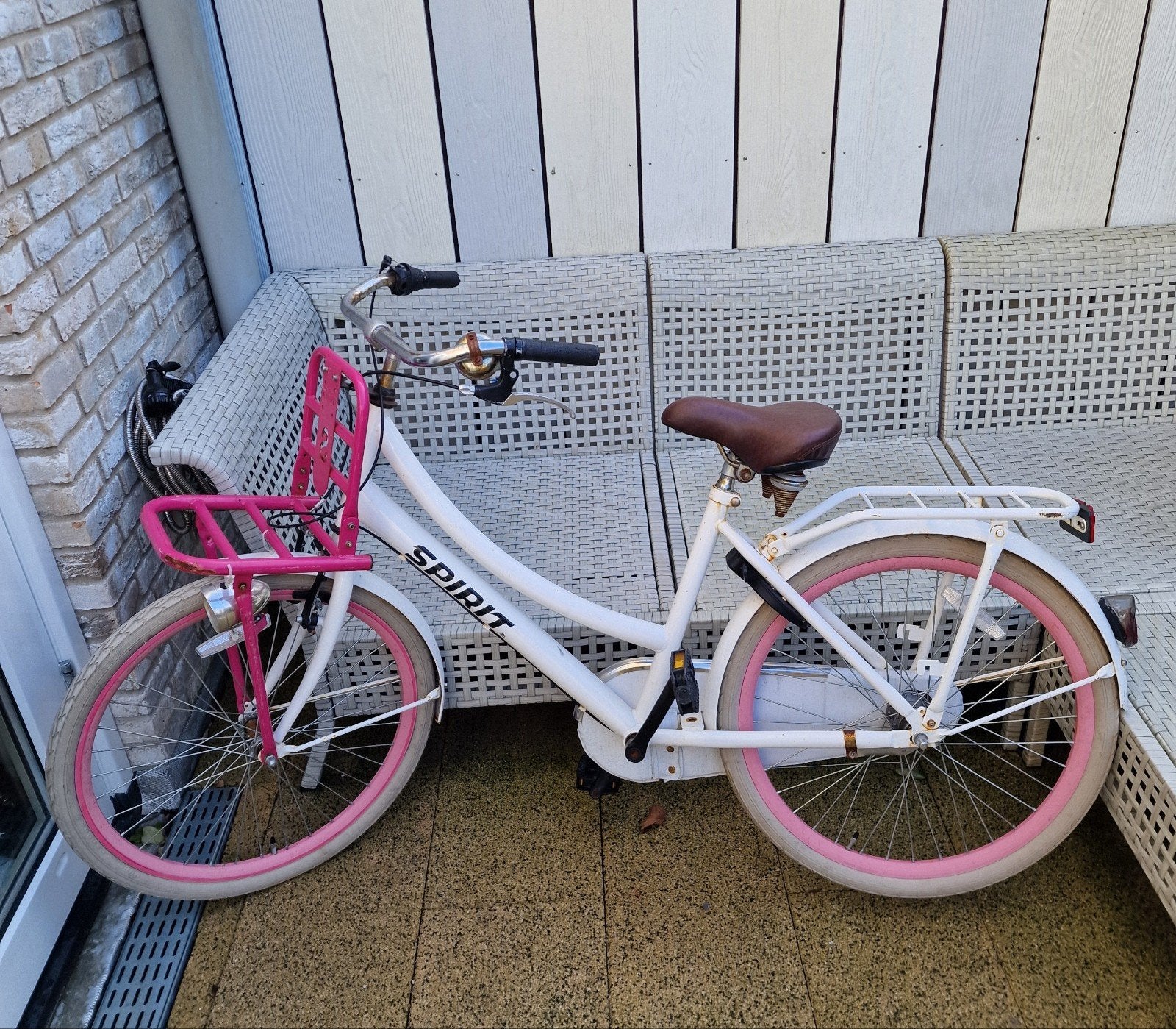 Spirit cargo meisjes fiets wit roze. 24 inch., Ophalen, Gebruikt, 24 inch