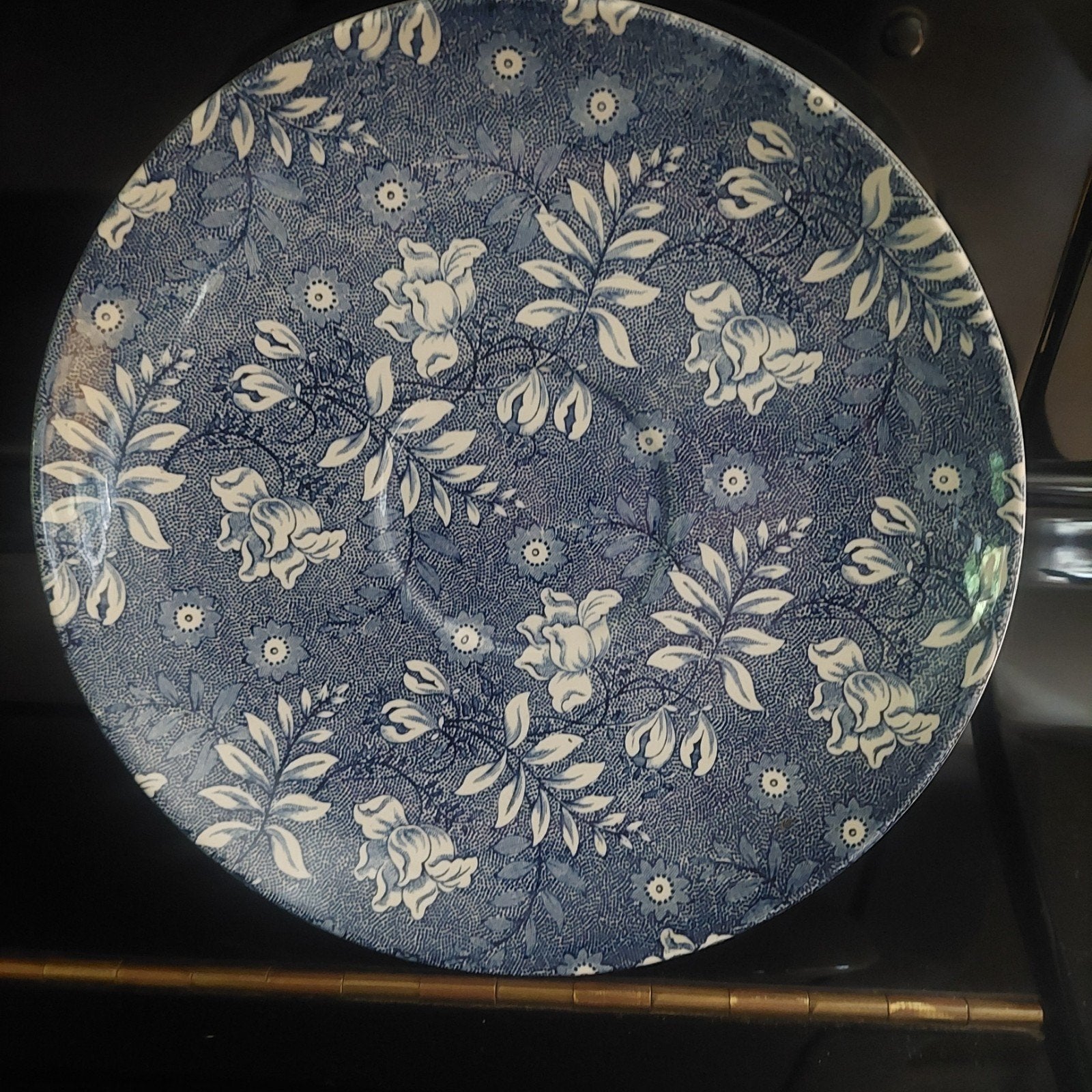 Royal Tudor Velvet Schotel - Blauw bloemmotief, Ophalen of Verzenden