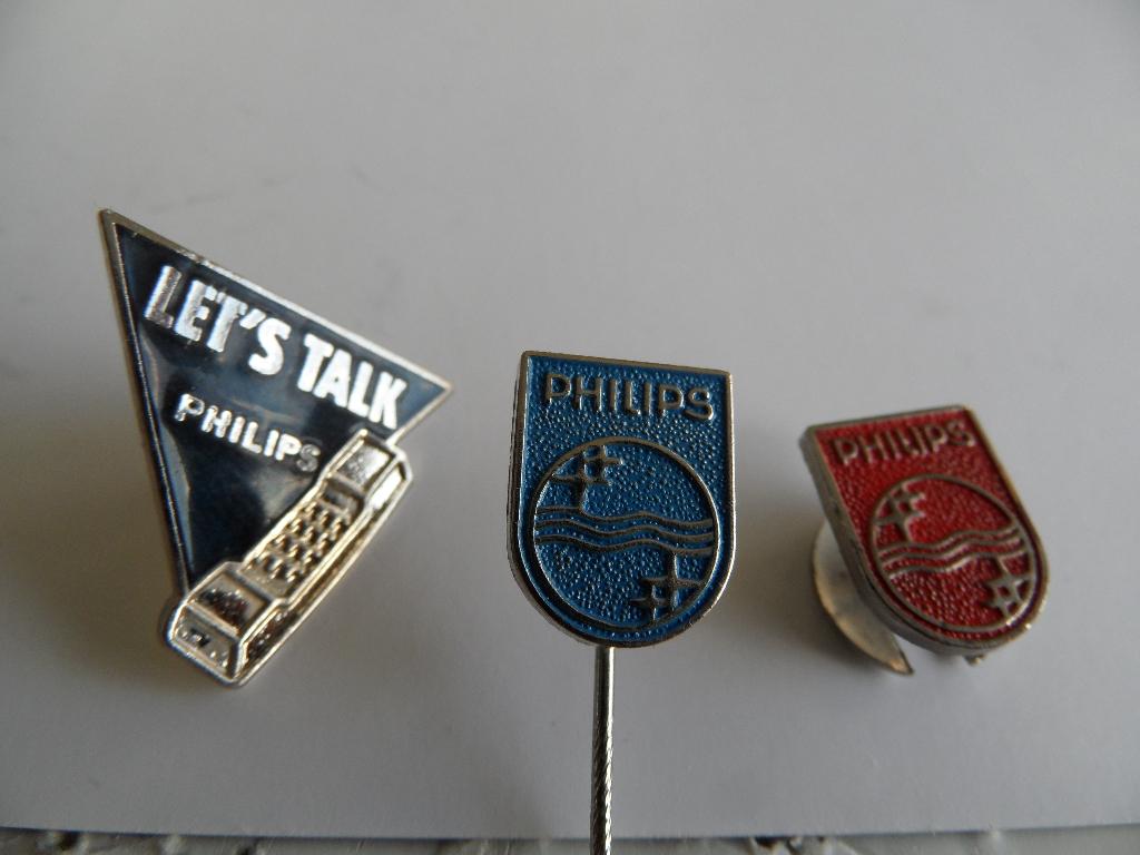 Philips Eindhoven speldjes 3 x, Verzenden, Gebruikt, Merk, Speldje of Pin
