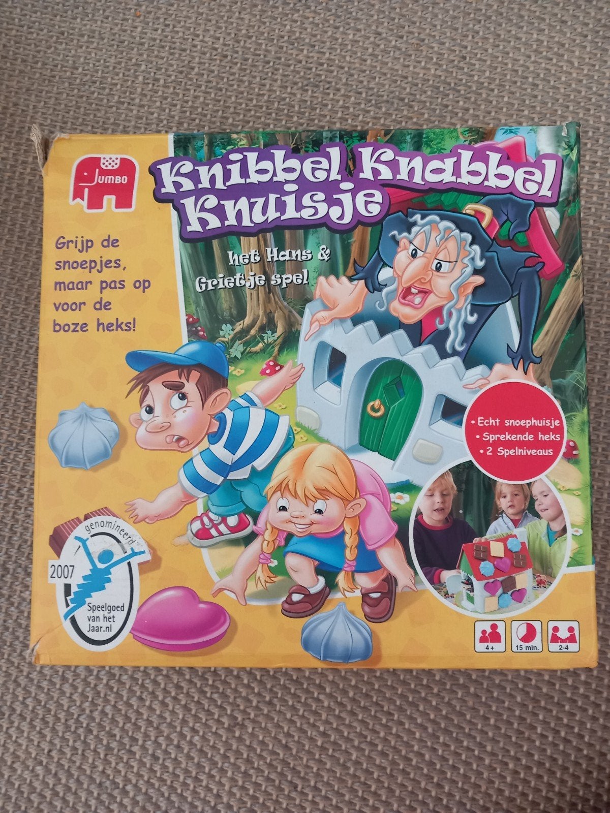 Knibbel Knabbel Knuisje & Kiekeboe-spel (Winnie the Pooh), Drie of vier spelers, Ophalen, Gebruikt, Jumbo, MB Spellen