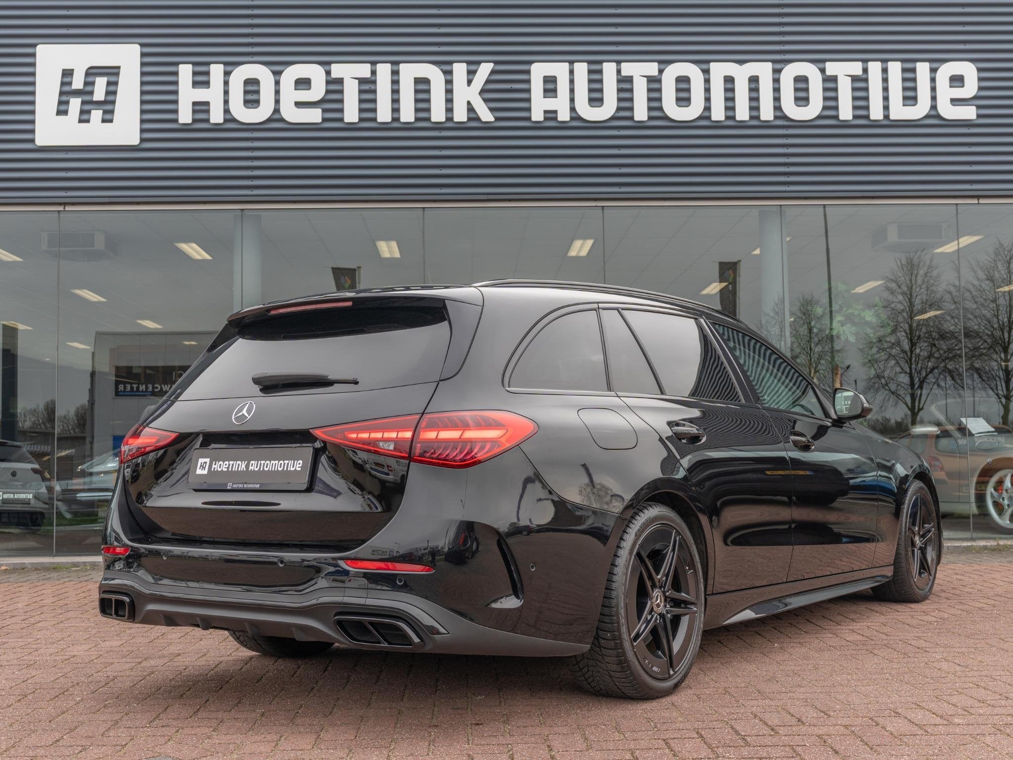Mercedes-Benz C-Klasse 220 d AMG Line | Ambiente | Stoelverw, Auto's, Gebruikt, Zwart, Leder en Stof, Zwart