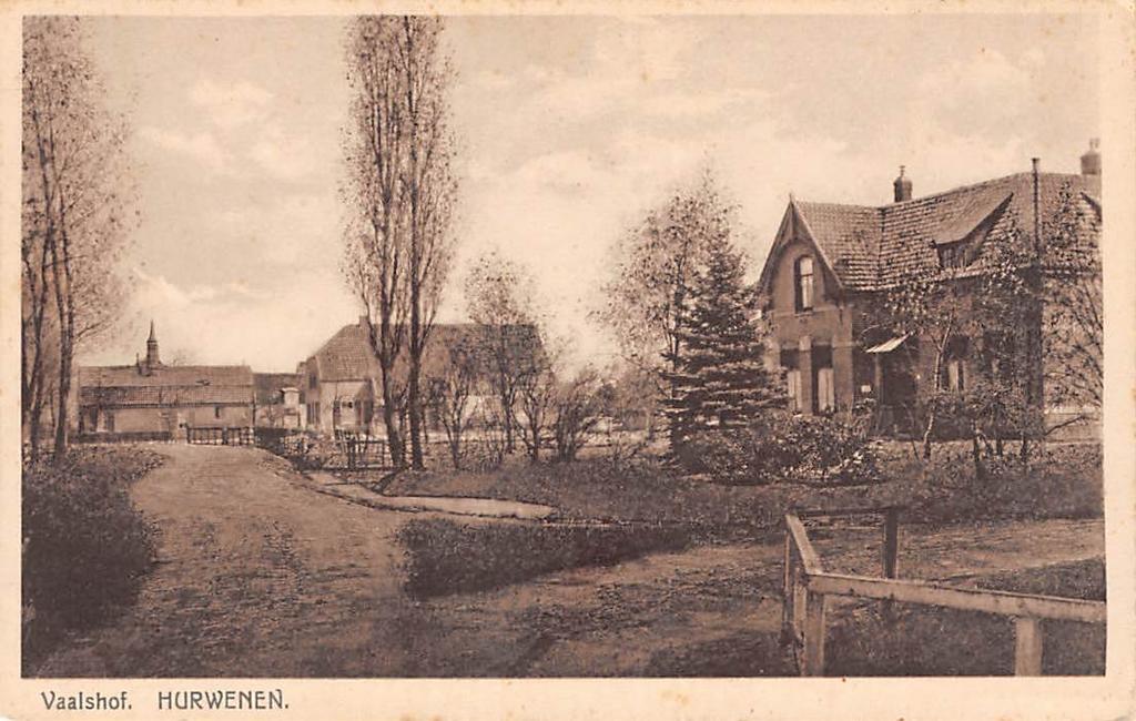 Hurwenen Vaalshof Bommelerwaard Maasdriel Waal, Ophalen of Verzenden, 1920 tot 1940, Gelopen, Gelderland