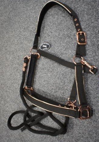 Nwe Profi-Rider roségold halster met touw, maat full, Ophalen of Verzenden, Nieuw