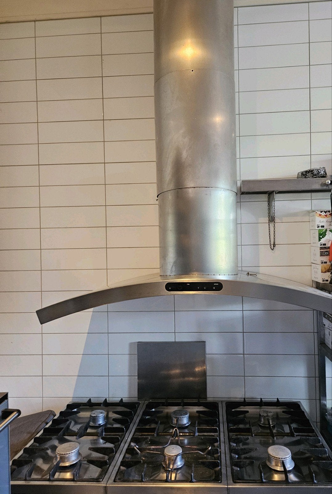 RVS Wandschouwkap Afzuigkap, Witgoed en Apparatuur, Afzuigkappen, Ophalen, Wandschouwkap
