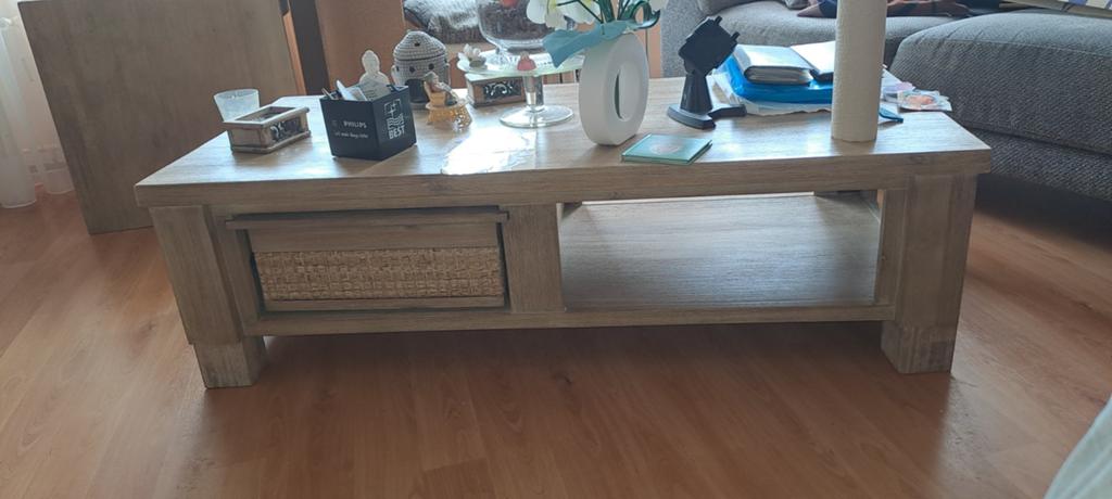 Salon tafel, Huis en Inrichting, Tafels | Salontafels, Gebruikt, 100 tot 150 cm, Minder dan 50 cm, Rechthoekig