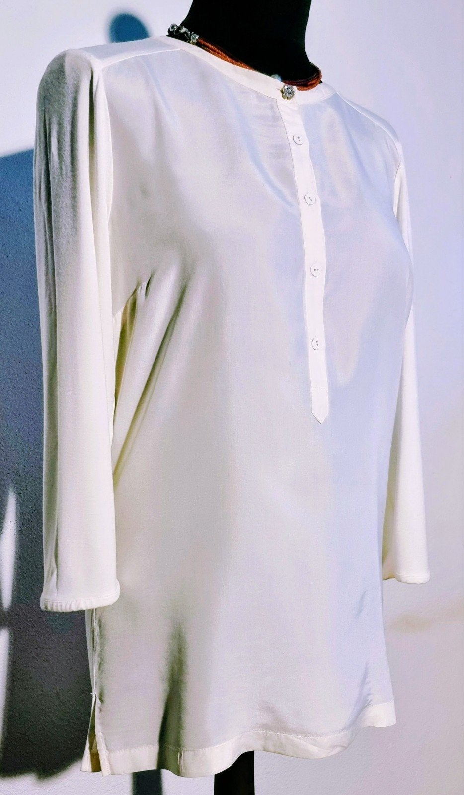 XANDRES Tuniek/Blouse S Nieuw Stretch WP 199 zijde, Wit, Nieuw, Ophalen of Verzenden, Maat 36 (S)