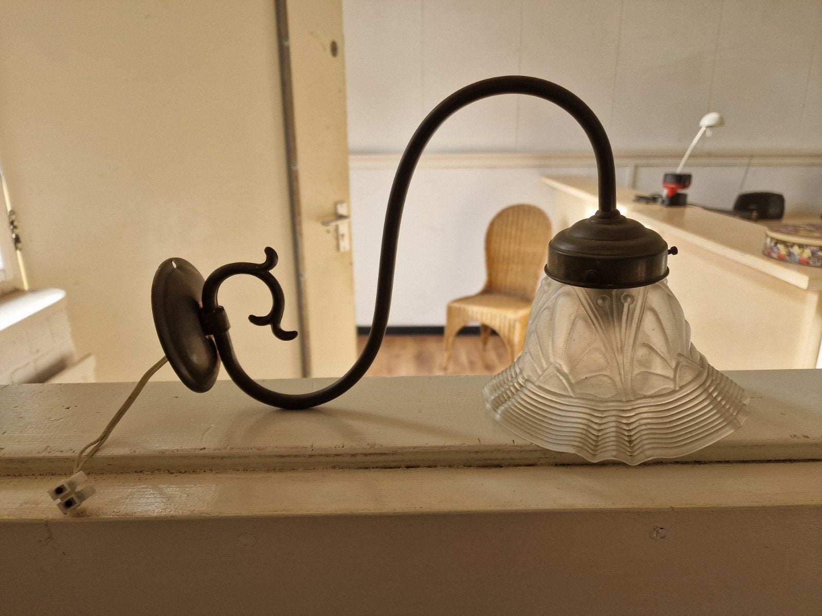 Wandlamp: 'geslepen glas' 'brons', Huis en Inrichting, E14 (klein), Ophalen of Verzenden, Nb, Nb
