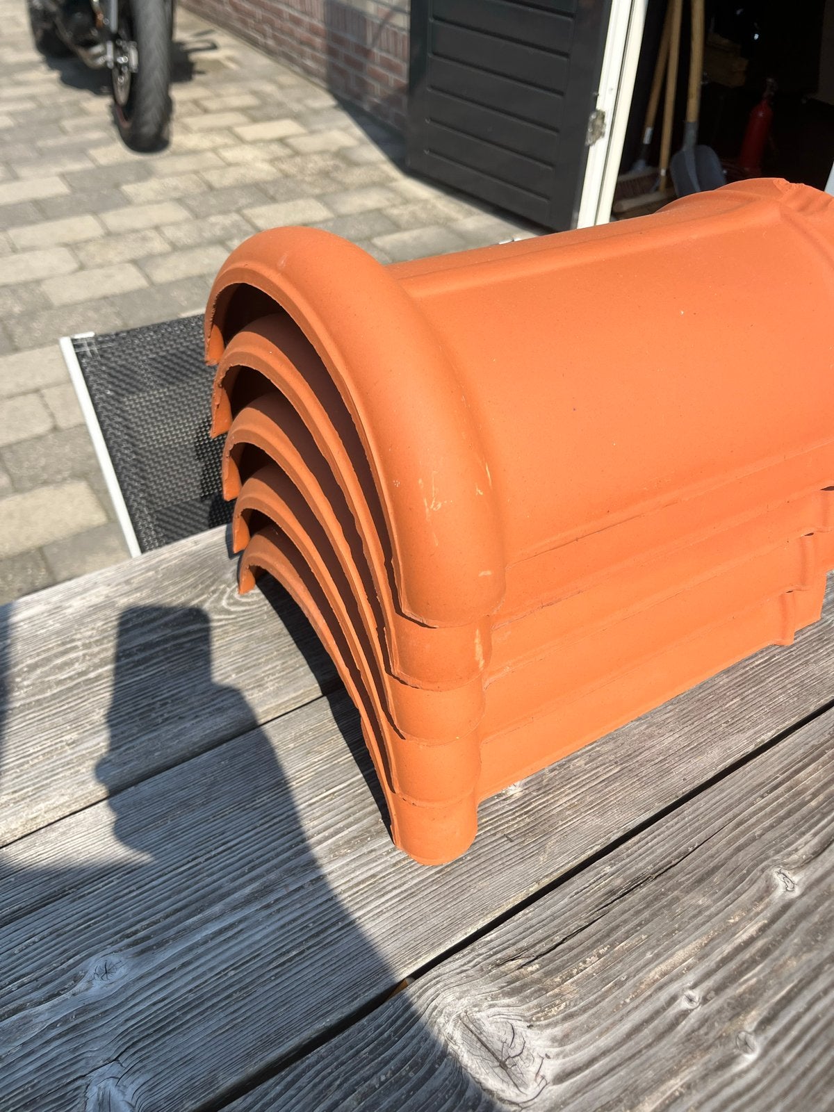 Monier 5 Nokvorsten Natuurrood Nieuw (5 stuks), Steen of Klei, Nieuw, Ophalen of Verzenden, Dakpannen