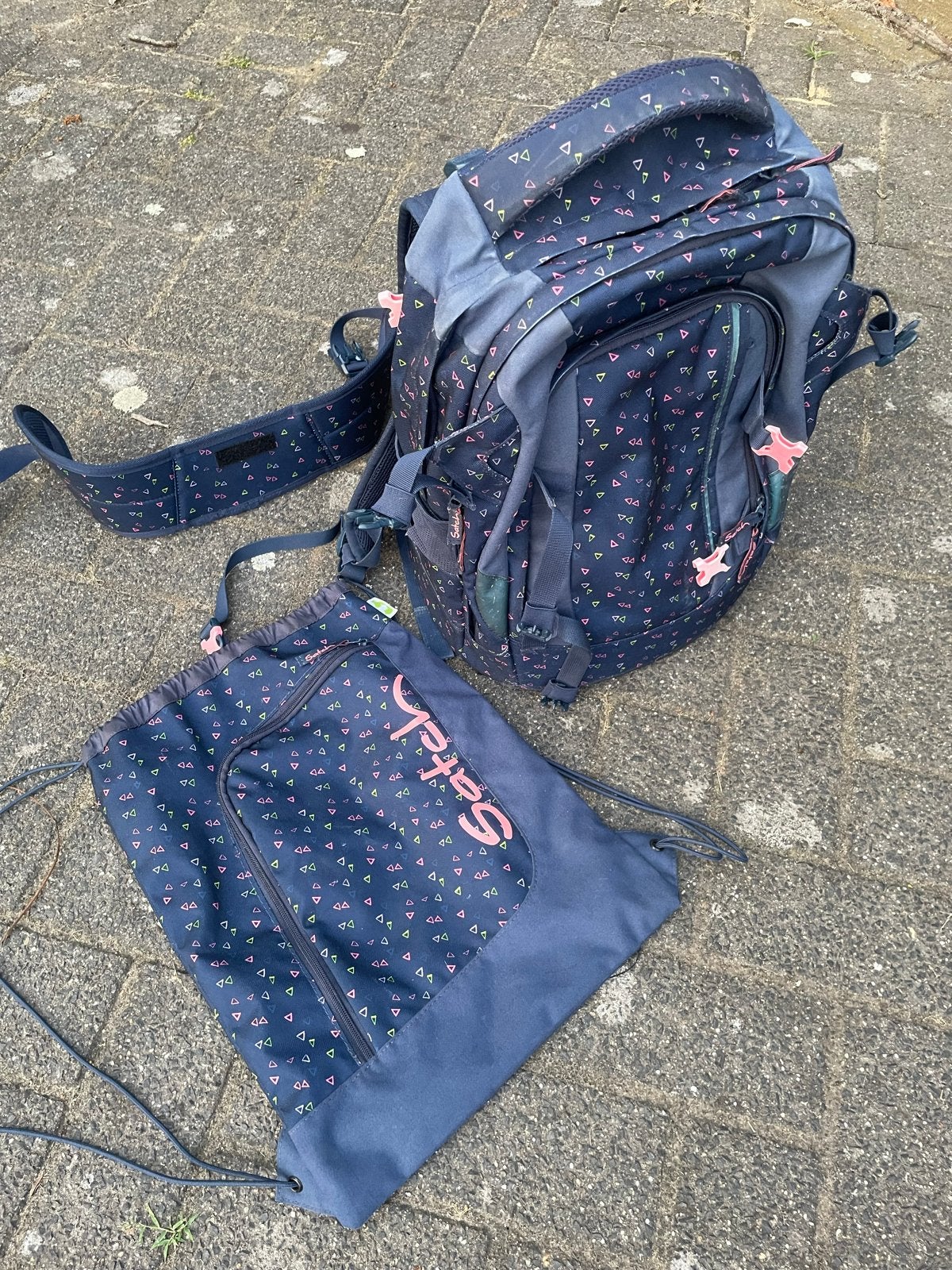 Schoolrugzak + gymtas voor meiden., Ophalen of Verzenden, Gebruikt