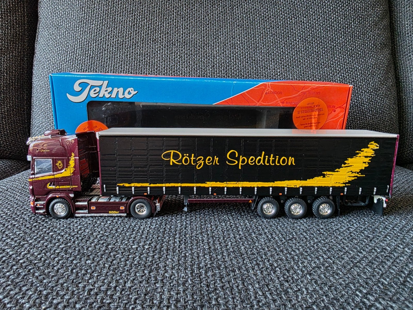 Scania R500 V8 Rötzer Spedition Tekno, Ophalen of Verzenden, Zo goed als nieuw, Bus of Vrachtwagen, Tekno