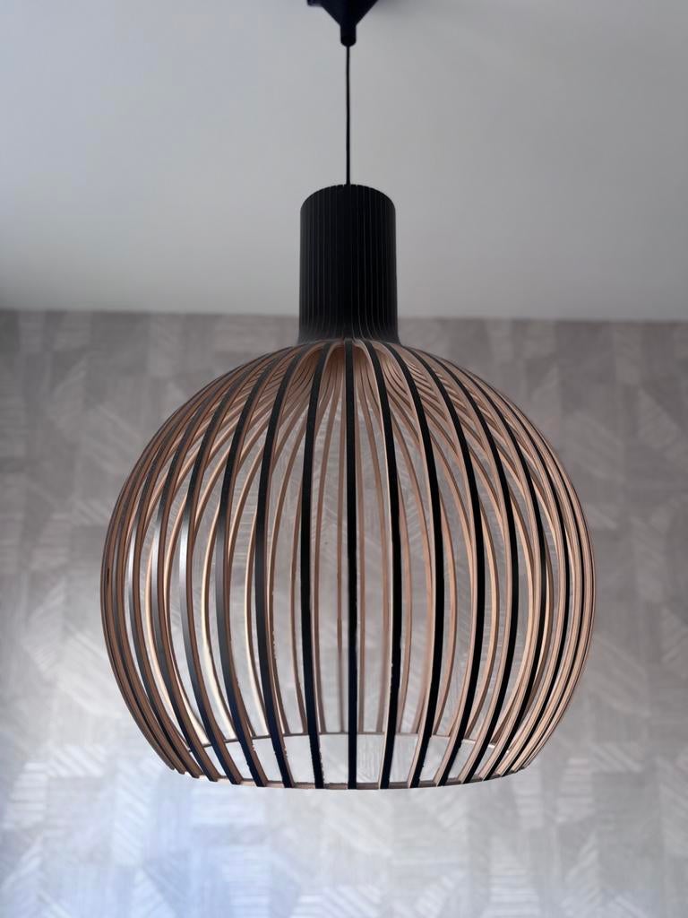 Secto Design Octo 4240 hanglamp, Ophalen, Zo goed als nieuw, Hout, 50 tot 75 cm