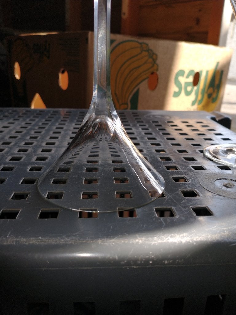 klein glas met zeskantige steel, Verzamelen, Glas en Borrelglaasjes, Ophalen, Gebruikt, Overige typen