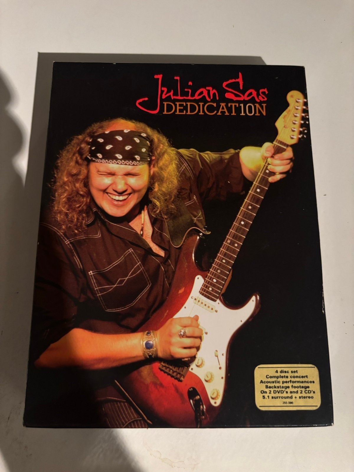 Julian Sas - Dedication (4-disc set 2 DVD + 2 CD), Alle leeftijden, Nederlands, Ophalen of Verzenden, Concert