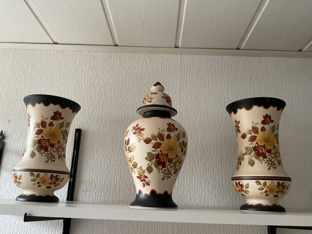 3-delig kaststel, Gouda patheel, Antiek en Kunst, Ophalen