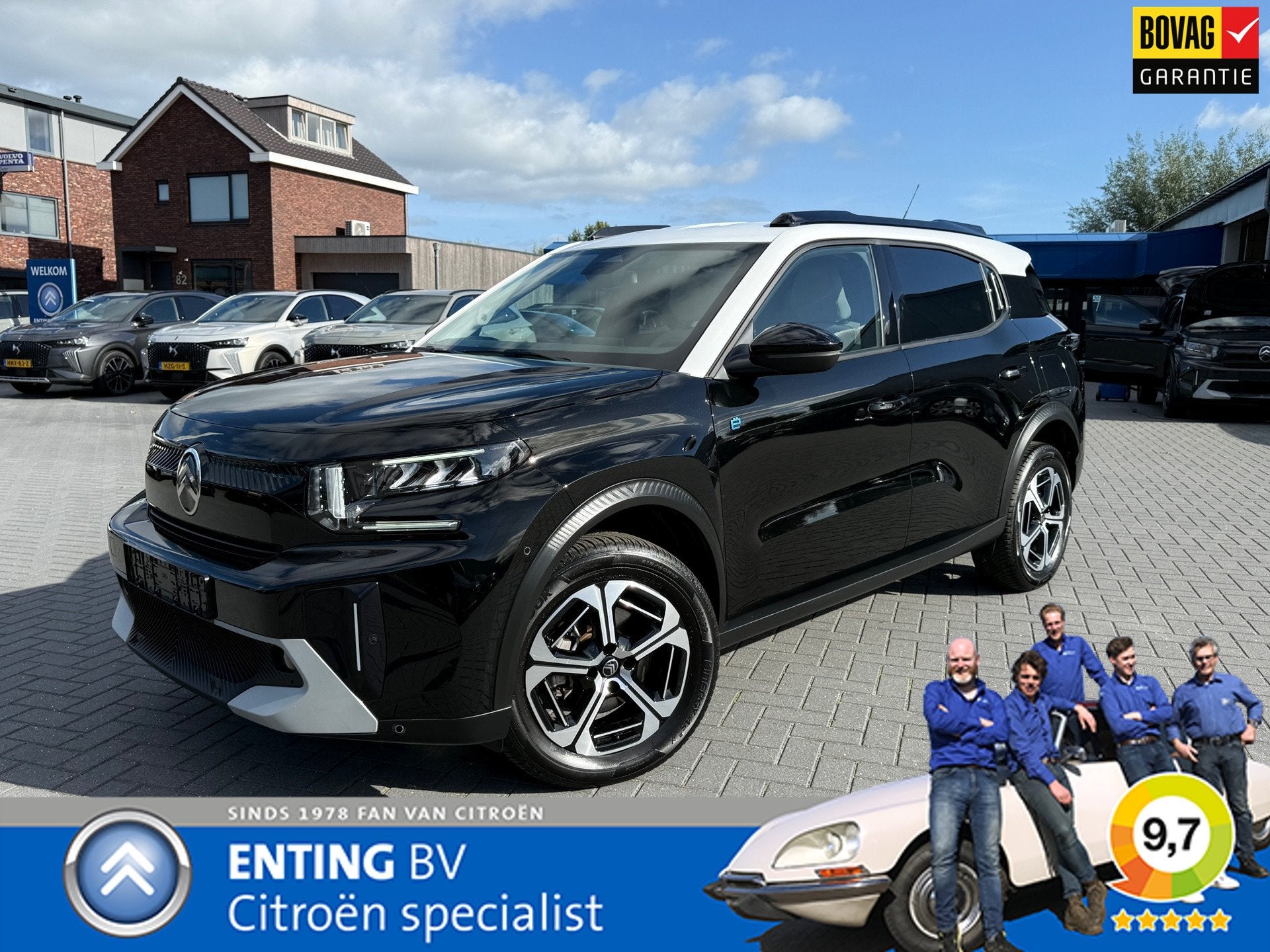 Citroen Ë-C3 Aircross Max 113pk Comfort Range 44 kWh MAX 3, Auto's, Dealer onderhouden, Stof, Zwart, Grijs