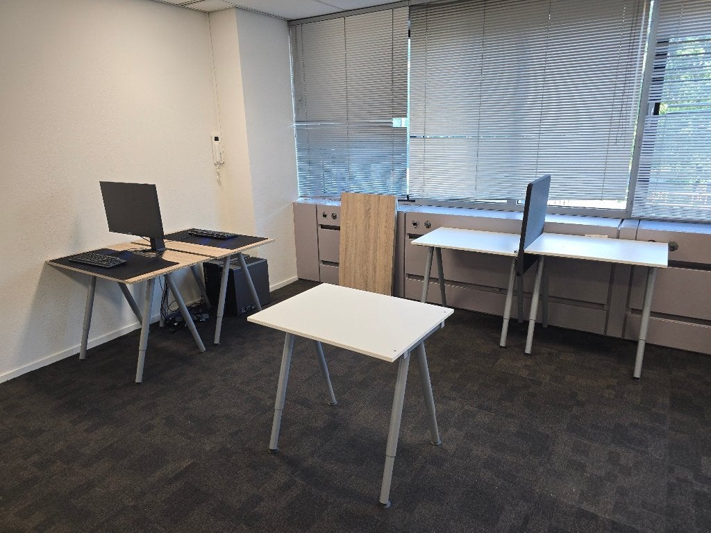 10x IKEA Galant bureau zeer stevig incl 2 bladen per tafel, Ophalen, Gebruikt, Hout, 80 cm