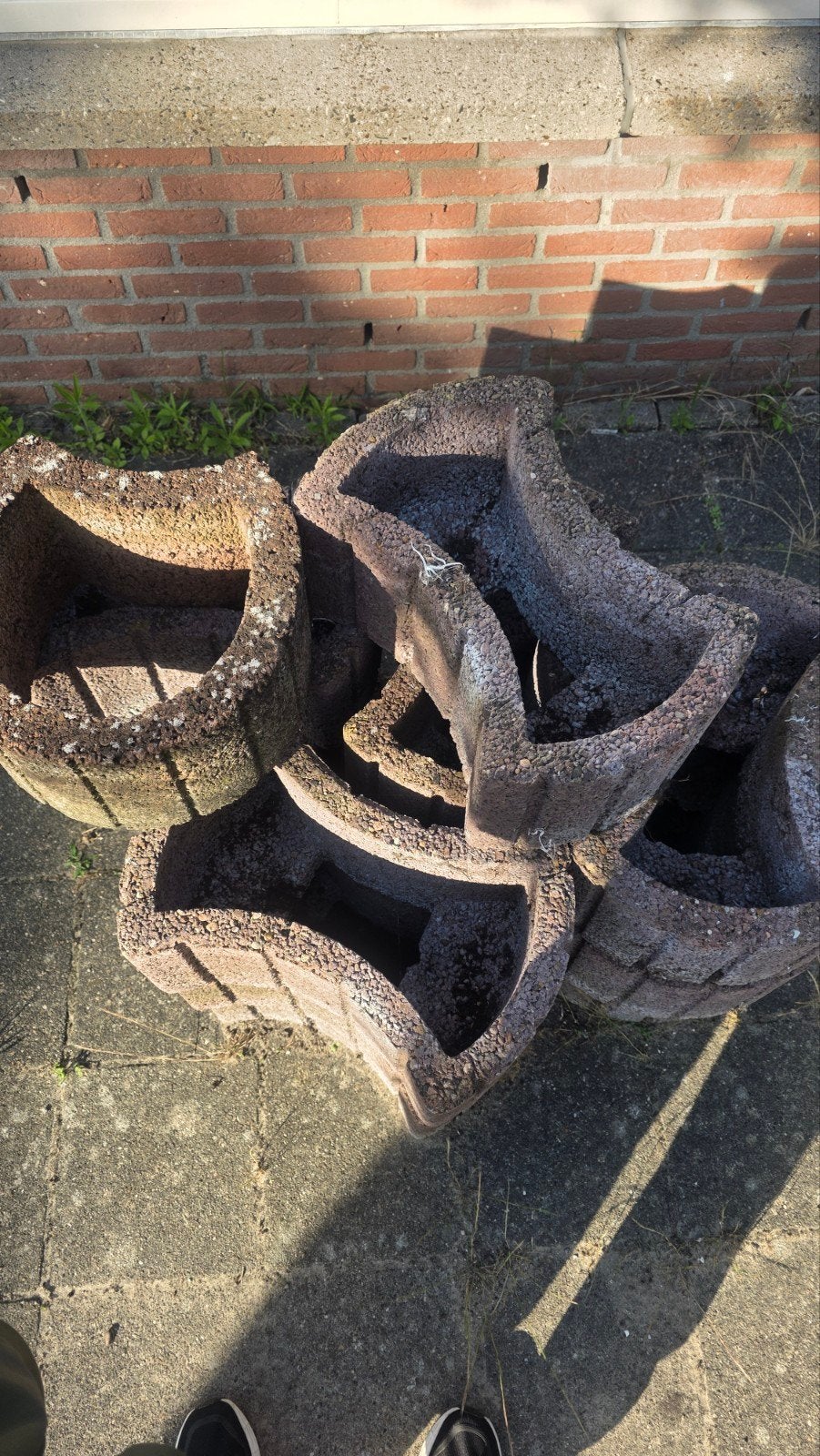 Betonnen plantenringen / bloembakken – set, Tuin en Terras, Ophalen