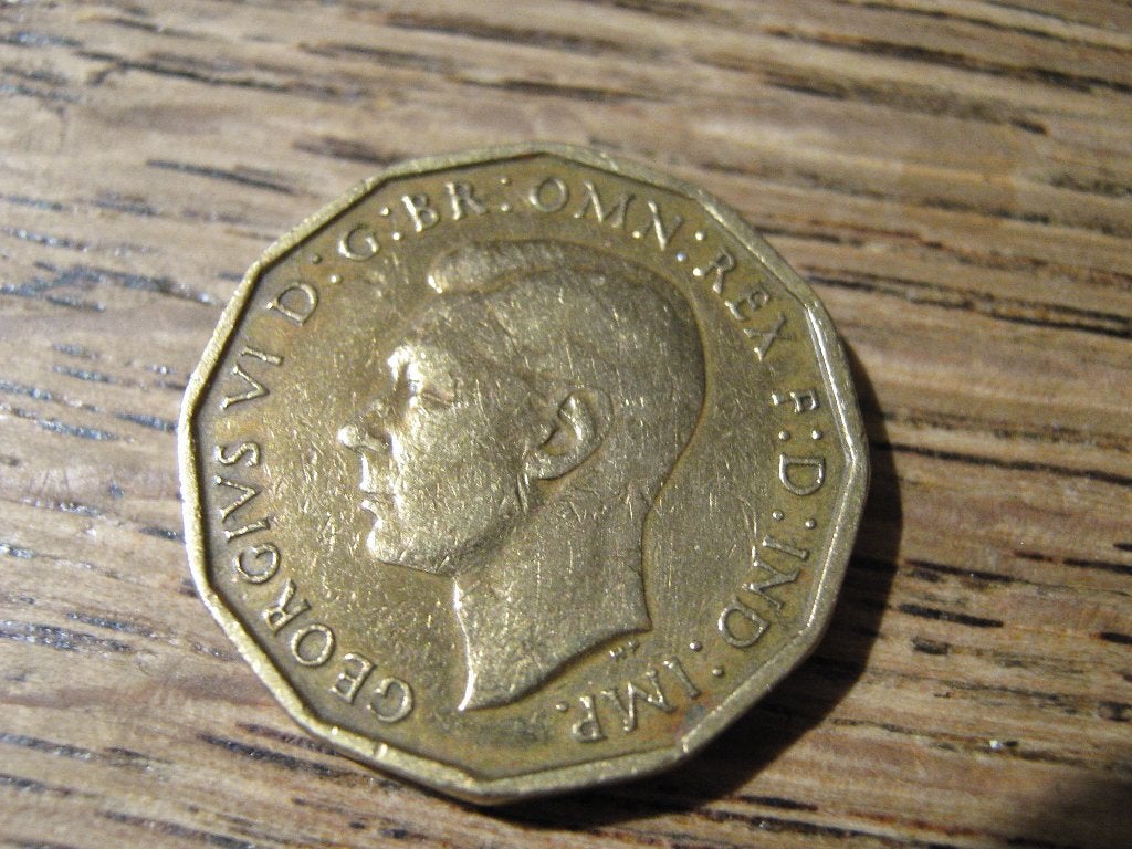 Engeland 3 Pence 1944 "Ticky", George VI, WW2 #95, Ophalen of Verzenden, Overige landen, Losse munt