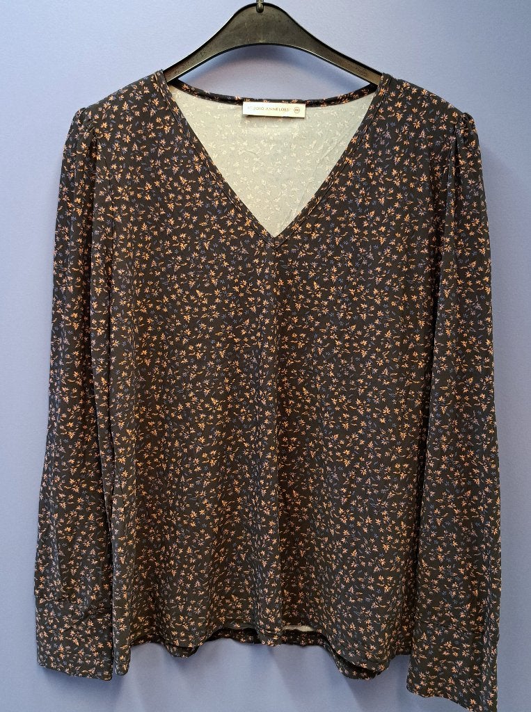 Studio Anneloes longsleeve shirt lila roze bloemen XL 50616, Studio Anneloes, ., Zwart, Maat 46/48 (XL) of groter